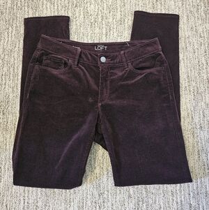 LOFT Women's Burgundy Jeans